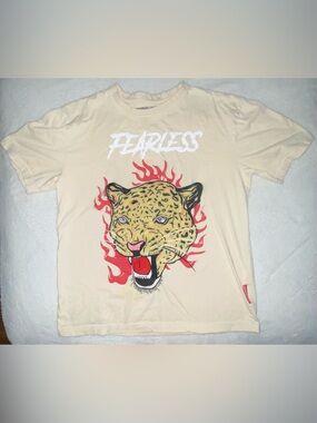 Members Only Leopard Graphic Tee - Cream